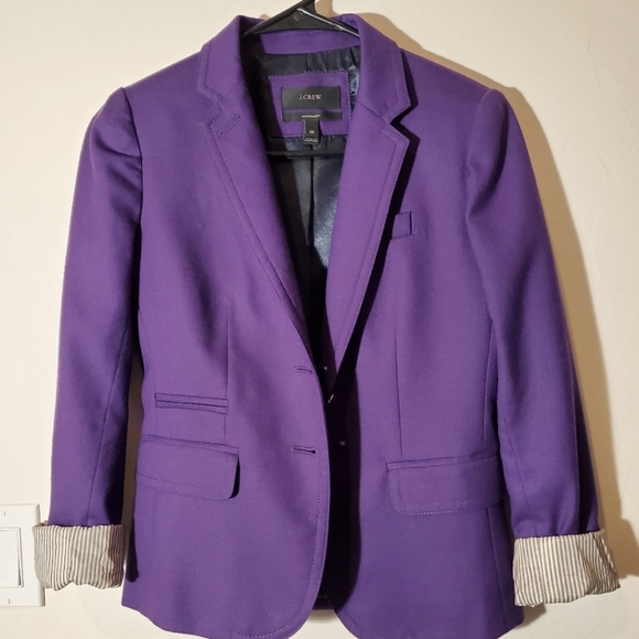 J. Crew Purple Schoolboy Blazer/Jacket in Size00 - Picture 1 of 9